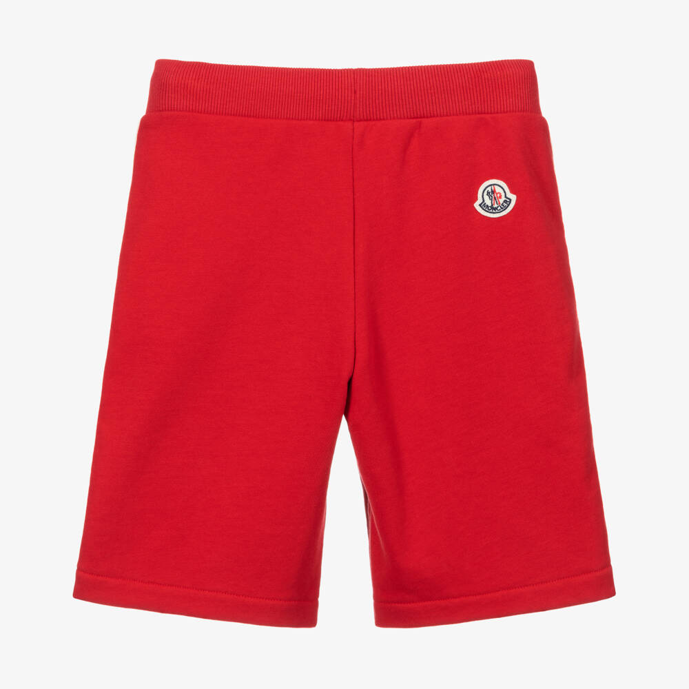 Moncler Enfant-Boys Soft Red Cotton Shorts | Childrensalon Outlet