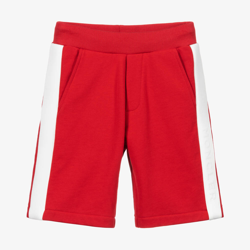 Moncler Enfant-Boys Soft Red Cotton Shorts | Childrensalon Outlet