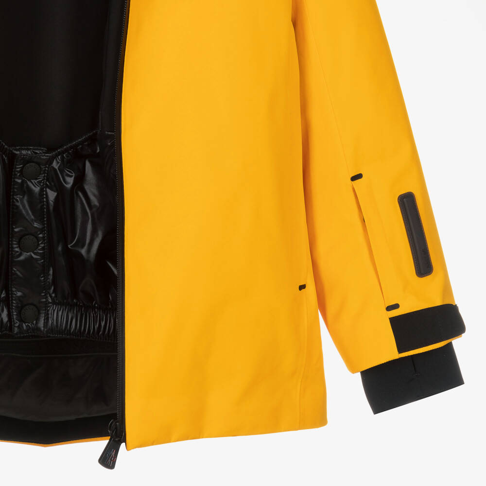 Moncler Enfant-جاكيت تزلج تقني أصفر للأولاد | Childrensalon Outlet