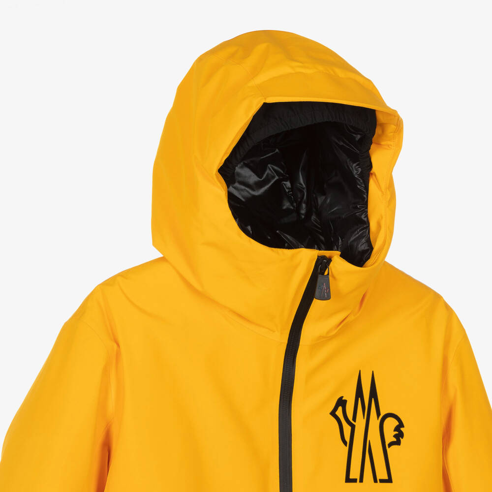 Moncler Enfant-جاكيت تزلج تقني أصفر للأولاد | Childrensalon Outlet