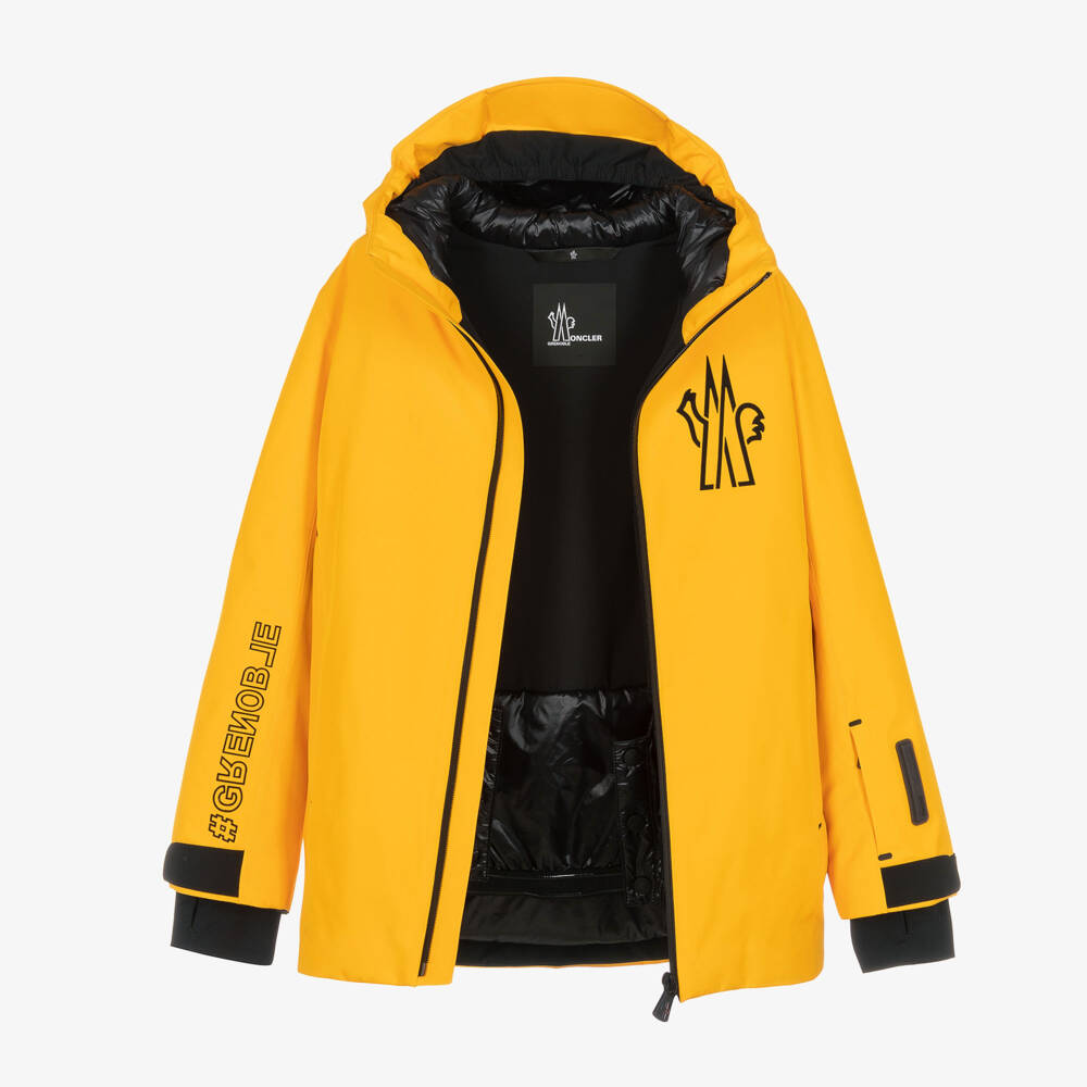 Moncler Enfant-جاكيت تزلج تقني أصفر للأولاد | Childrensalon Outlet