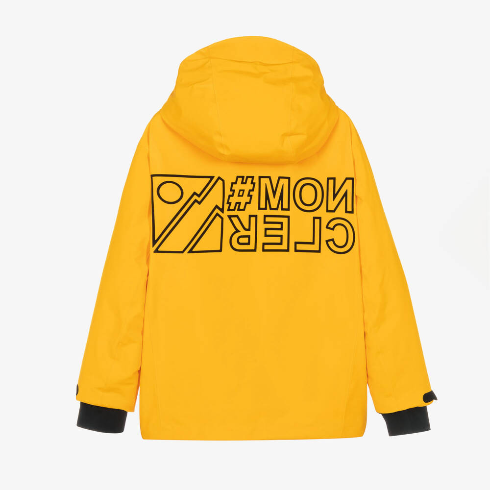 Moncler Enfant-جاكيت تزلج تقني أصفر للأولاد | Childrensalon Outlet