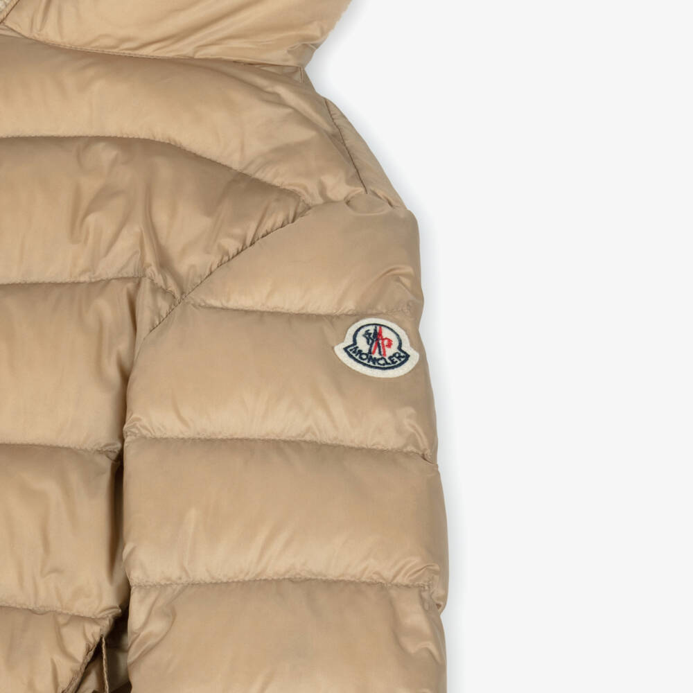 Moncler Enfant-Girls Beige Argenno Down Puffer Jacket | Childrensalon Outlet