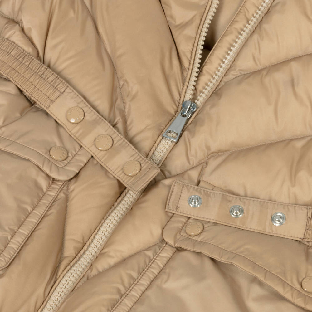 Moncler Enfant-Girls Beige Argenno Down Puffer Jacket | Childrensalon Outlet