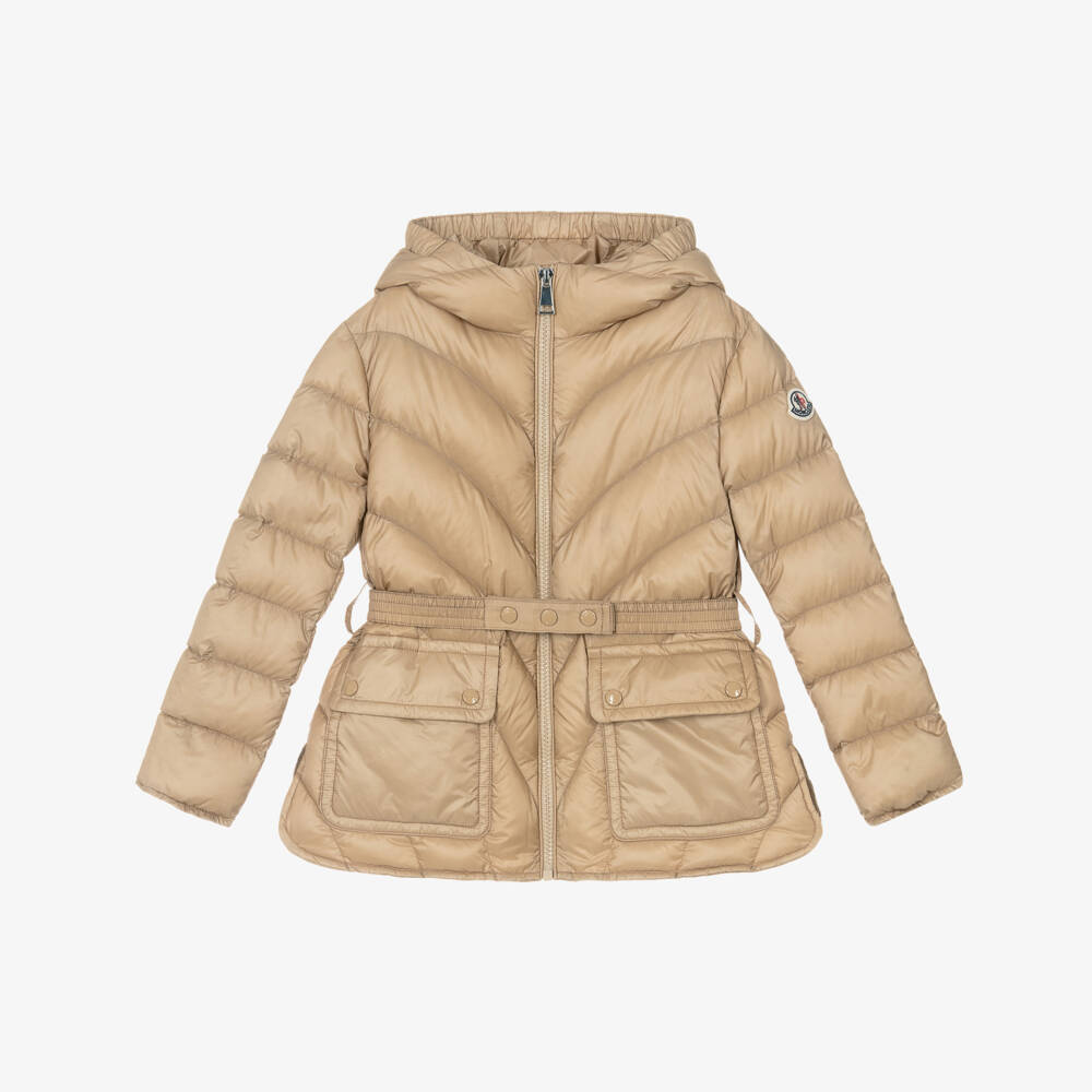 Moncler Enfant-Girls Beige Argenno Down Puffer Jacket | Childrensalon Outlet