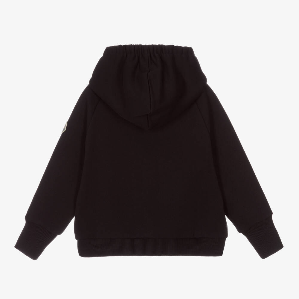 Moncler Enfant-Girls Black Cotton Logo Sweatshirt | Childrensalon Outlet