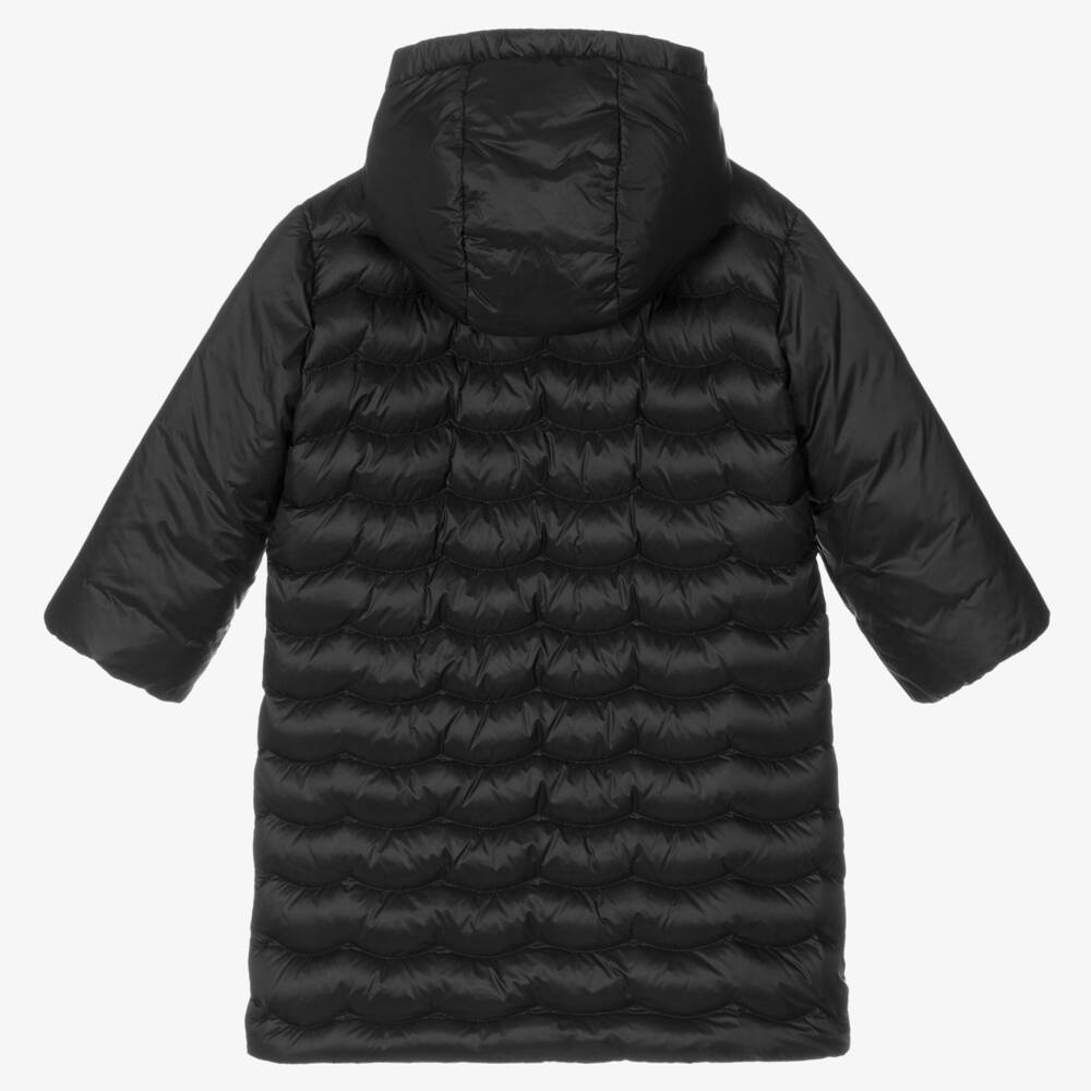 Moncler Enfant-معطف أسود مبطن للفتيات | Childrensalon Outlet