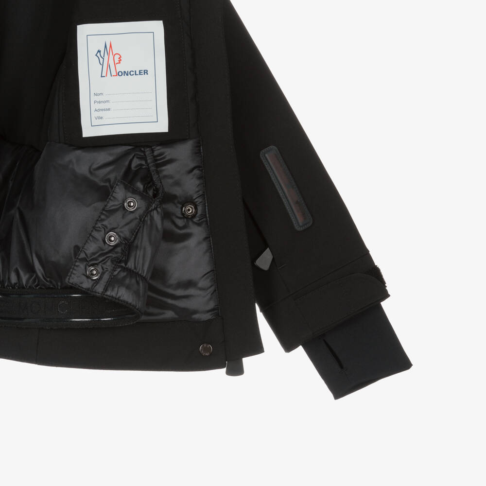 Moncler Enfant-Girls Black Technical Ski Jacket | Childrensalon Outlet