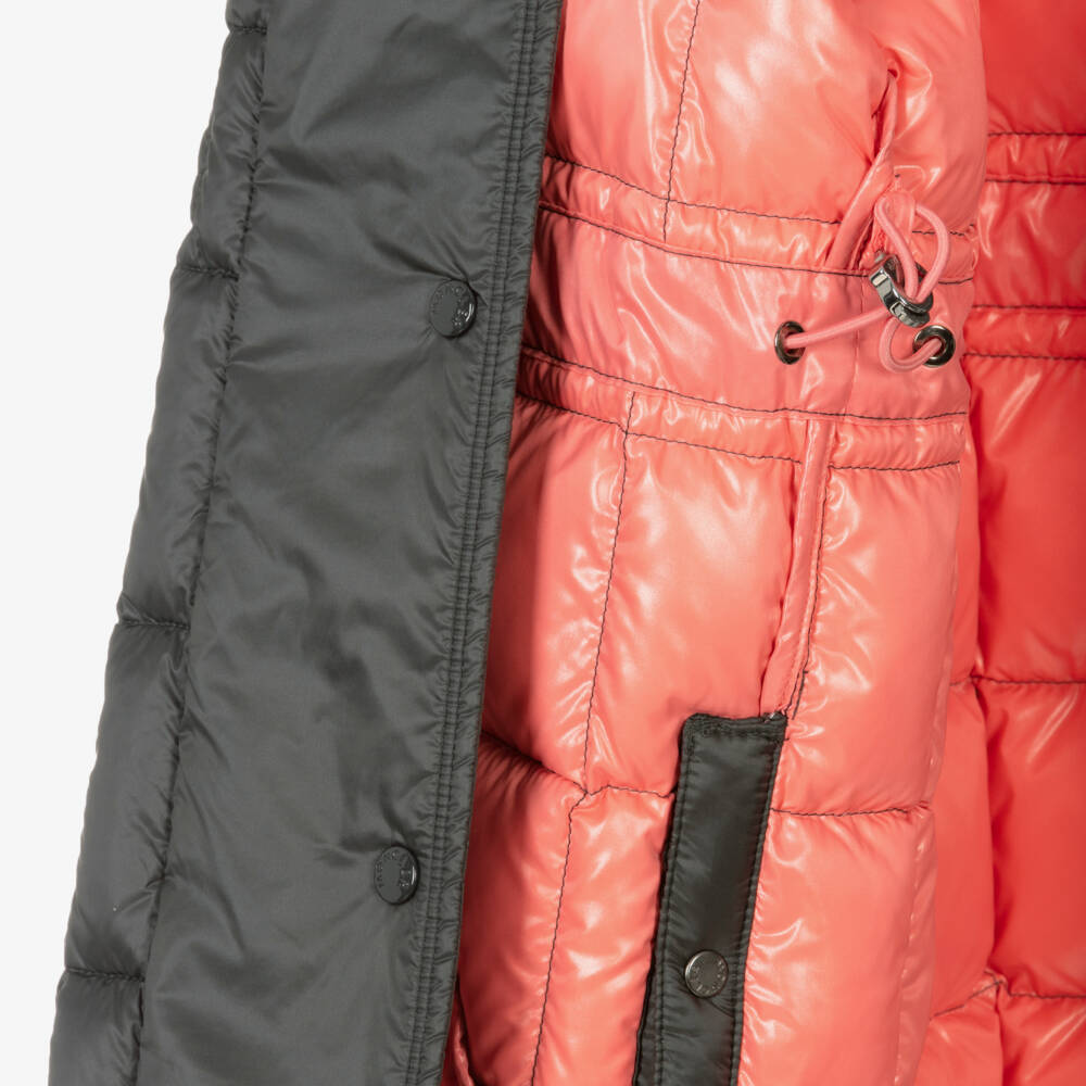 Moncler Enfant-Зимнее стеганое пальто для девочек угольного цвета | Childrensalon Outlet