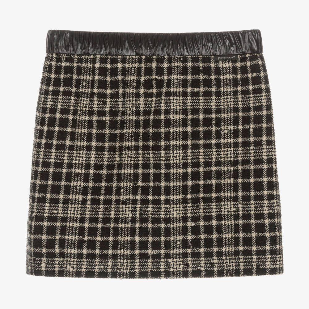 Moncler Enfant-Girls Chic Black Tweed Skirt | Childrensalon Outlet