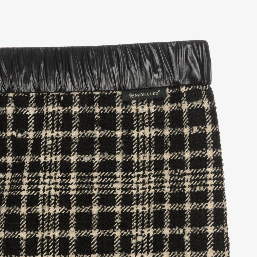 Moncler Enfant-Girls Chic Black Tweed Skirt | Childrensalon Outlet