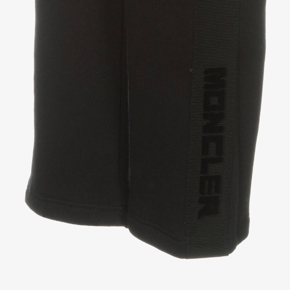 Moncler Enfant-بنطلون ليقنز كلاسيكي قطن أسود للبنات | Childrensalon Outlet