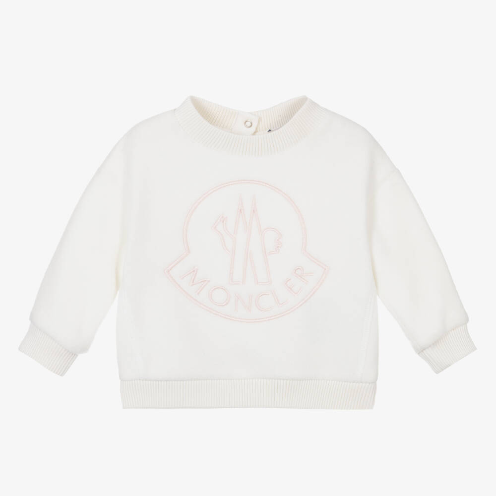 Moncler Enfant-Girls Cozy Ivory Fleece Top | Childrensalon Outlet