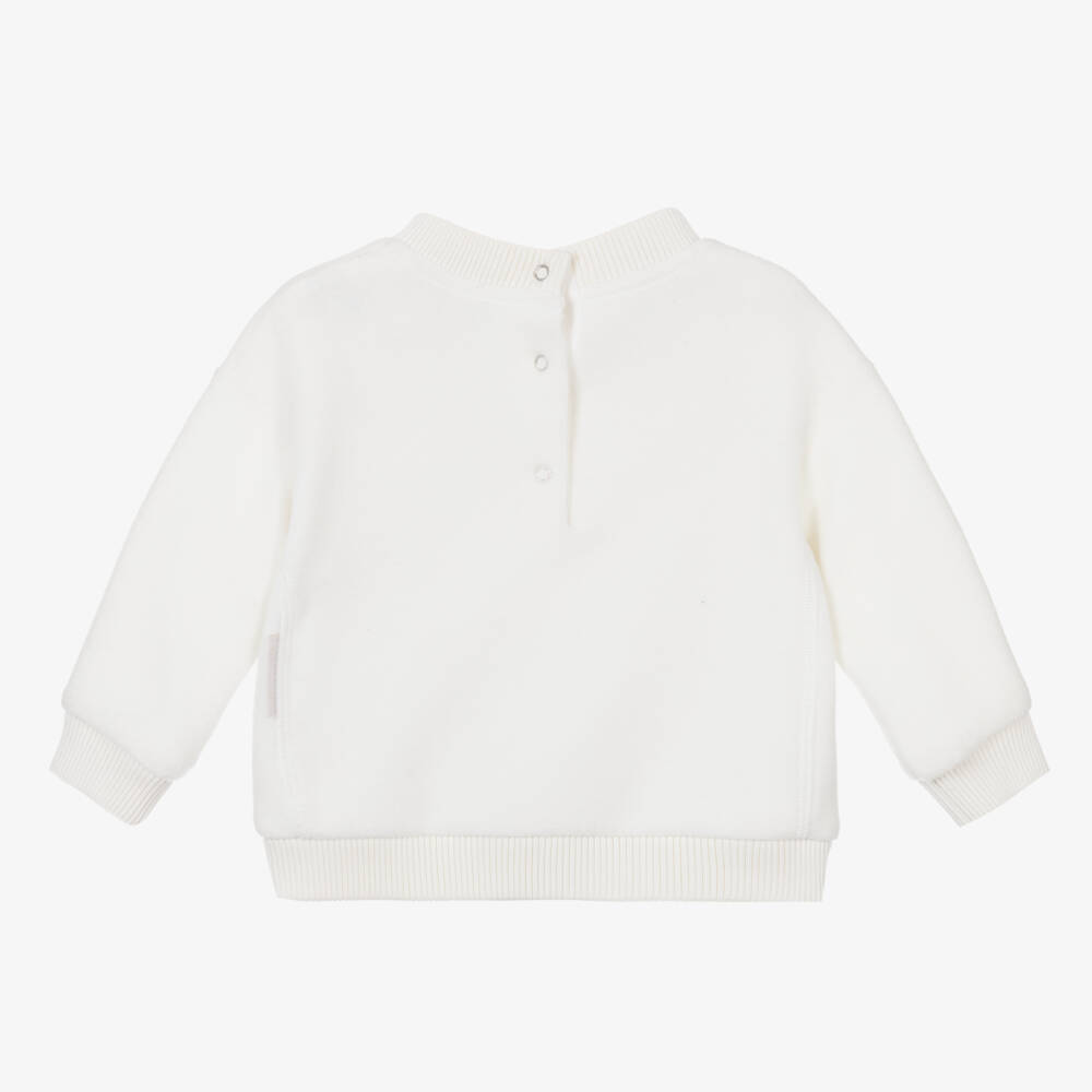 Moncler Enfant-Girls Cozy Ivory Fleece Top | Childrensalon Outlet