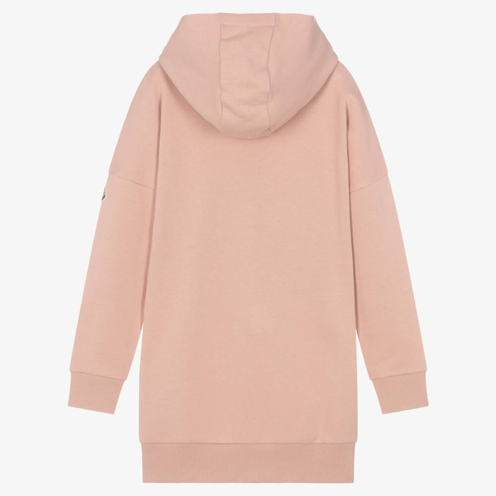 Moncler Enfant-Платье-худи розового цвета для девочек | Childrensalon Outlet