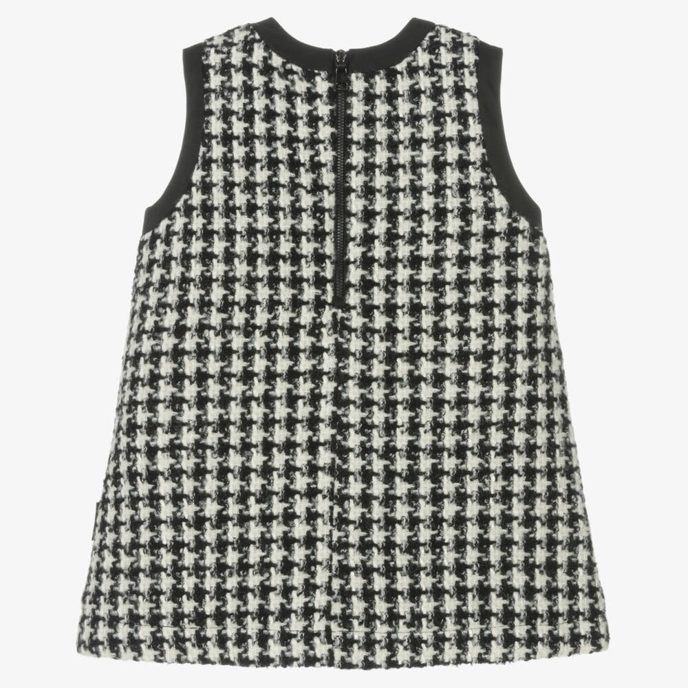 Moncler Enfant-Girls Elegant Black Tweed Dress | Childrensalon Outlet