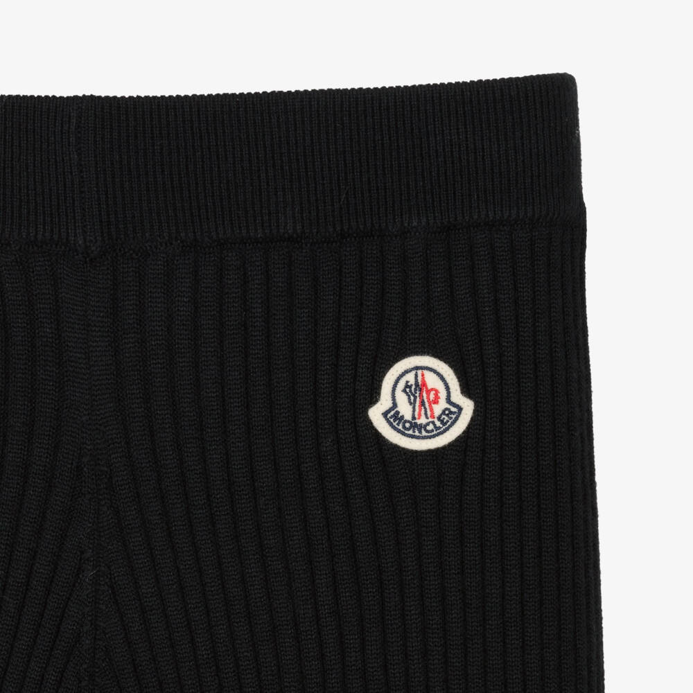Moncler Enfant-بنطلون صوف أسود أنيق للبنات | Childrensalon Outlet