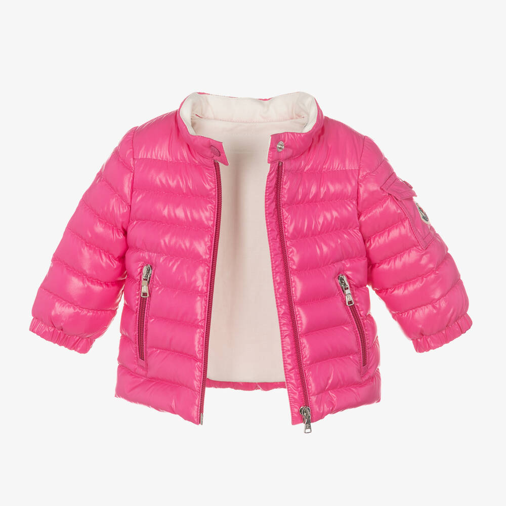 Moncler Enfant-Girls Fuchsia Quilted Down Jacket | Childrensalon Outlet