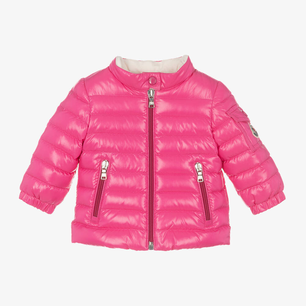 Moncler Enfant-Girls Fuchsia Quilted Down Jacket | Childrensalon Outlet