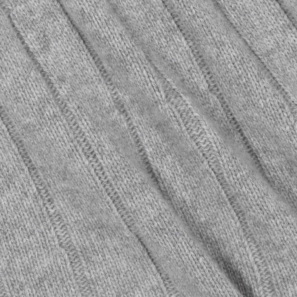 Moncler Enfant-Girls Grey Wool Knit Dress | Childrensalon Outlet