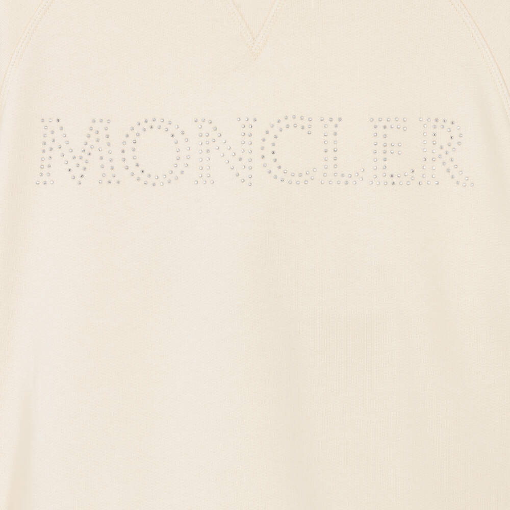 Moncler Enfant-بلوزة قطنية بيضاء للبنات بشعار | Childrensalon Outlet