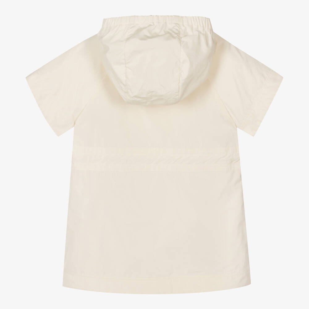 Moncler Enfant-فستان رياضي عاجي بغطاء رأس للبنات | Childrensalon Outlet