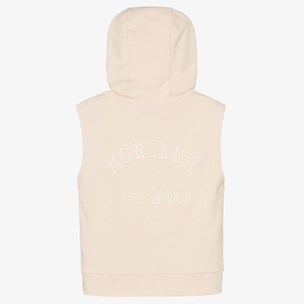 Moncler Enfant-Girls Ivory Hoodie and Shorts Set | Childrensalon Outlet