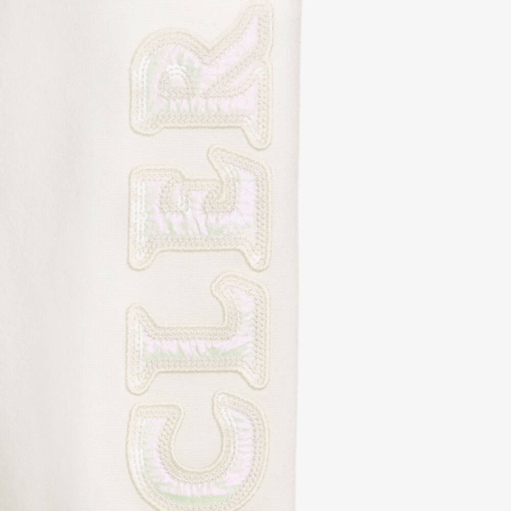 Moncler Enfant-Кремовые леггинсы из миланского трикотажа для девочек | Childrensalon Outlet