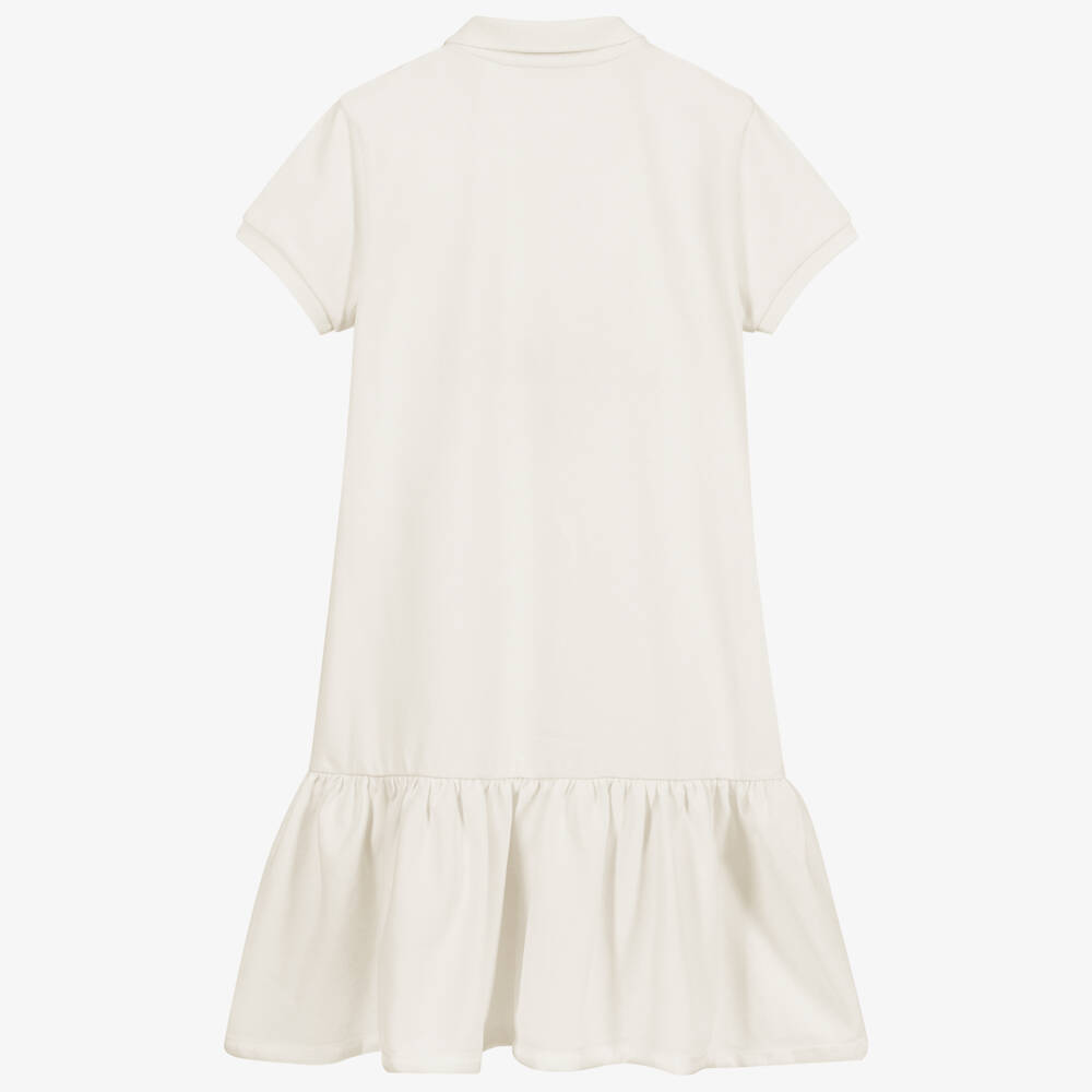 Moncler Enfant-Girls Ivory Piqué Polo Dress | Childrensalon Outlet