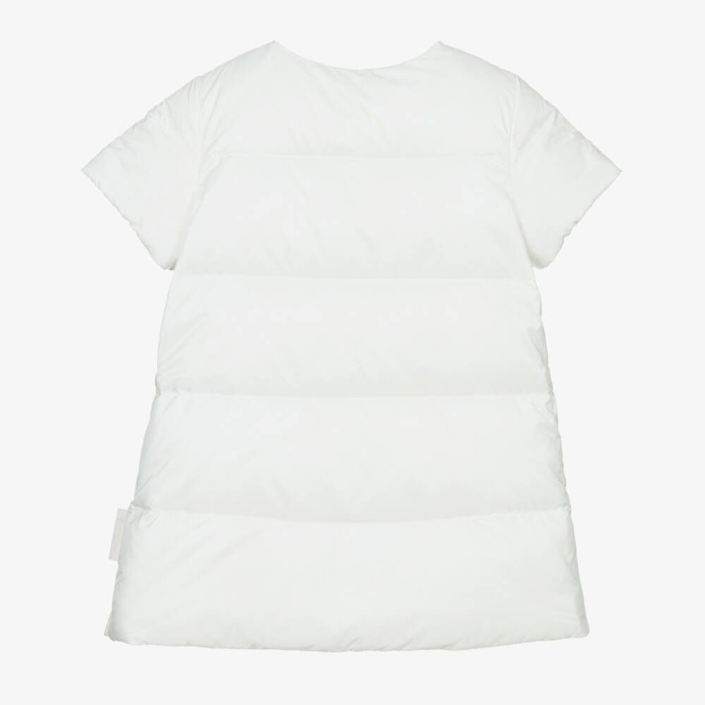 Moncler Enfant-Girls Ivory Quilted Down Dress | Childrensalon Outlet