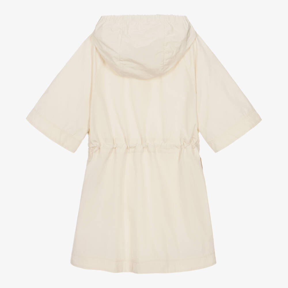 Moncler Enfant-فستان عاجي للبنات بتفاصيل شريطية | Childrensalon Outlet