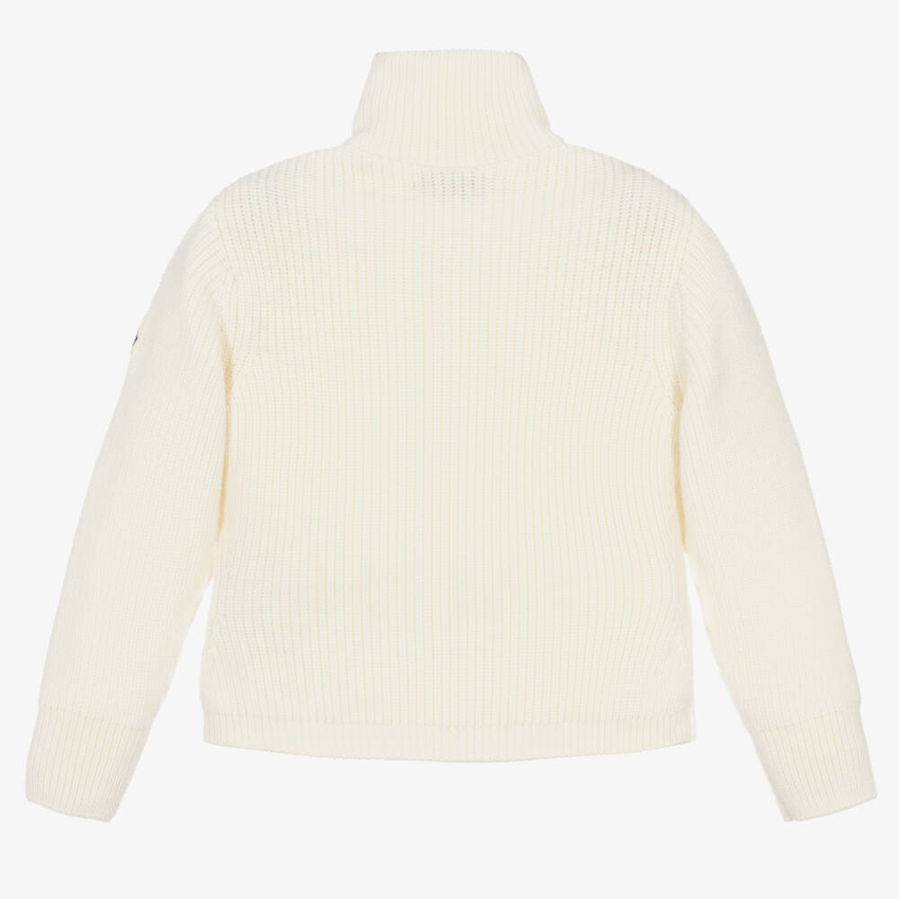 Moncler Enfant-جاكيت مبطن من الصوف العاجي للبنات | Childrensalon Outlet