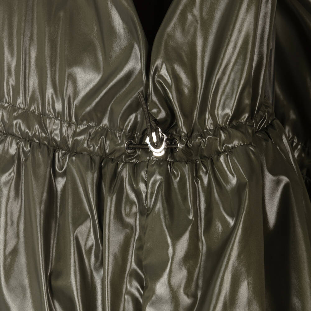 Moncler Enfant-معطف باركا كاكي بغطاء للرأس للبنات | Childrensalon Outlet