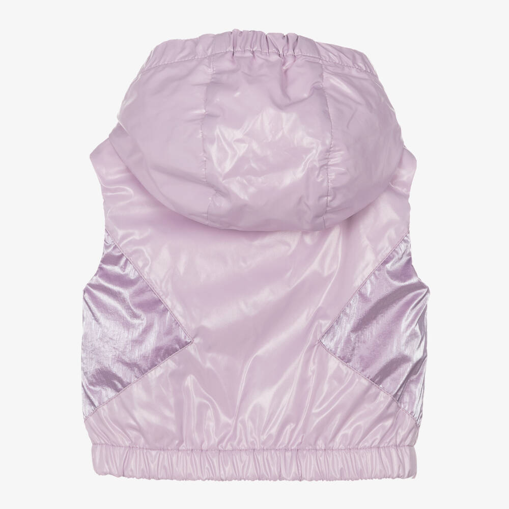 Moncler Enfant-جيليه نايلون بنفسجي بغطاء للرأس للبنات | Childrensalon Outlet