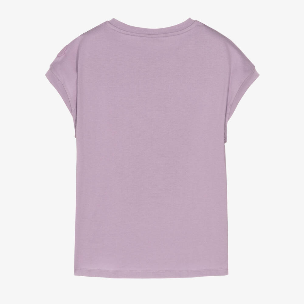 Moncler Enfant-Girls Lilac Love Logo Tee | Childrensalon Outlet