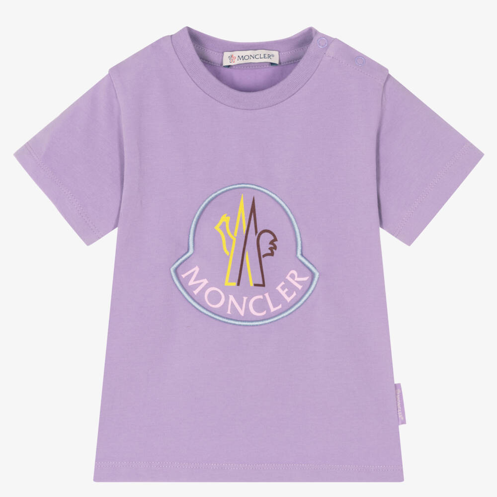 Moncler Enfant-Girls Lilac Short Sleeve Tee | Childrensalon Outlet