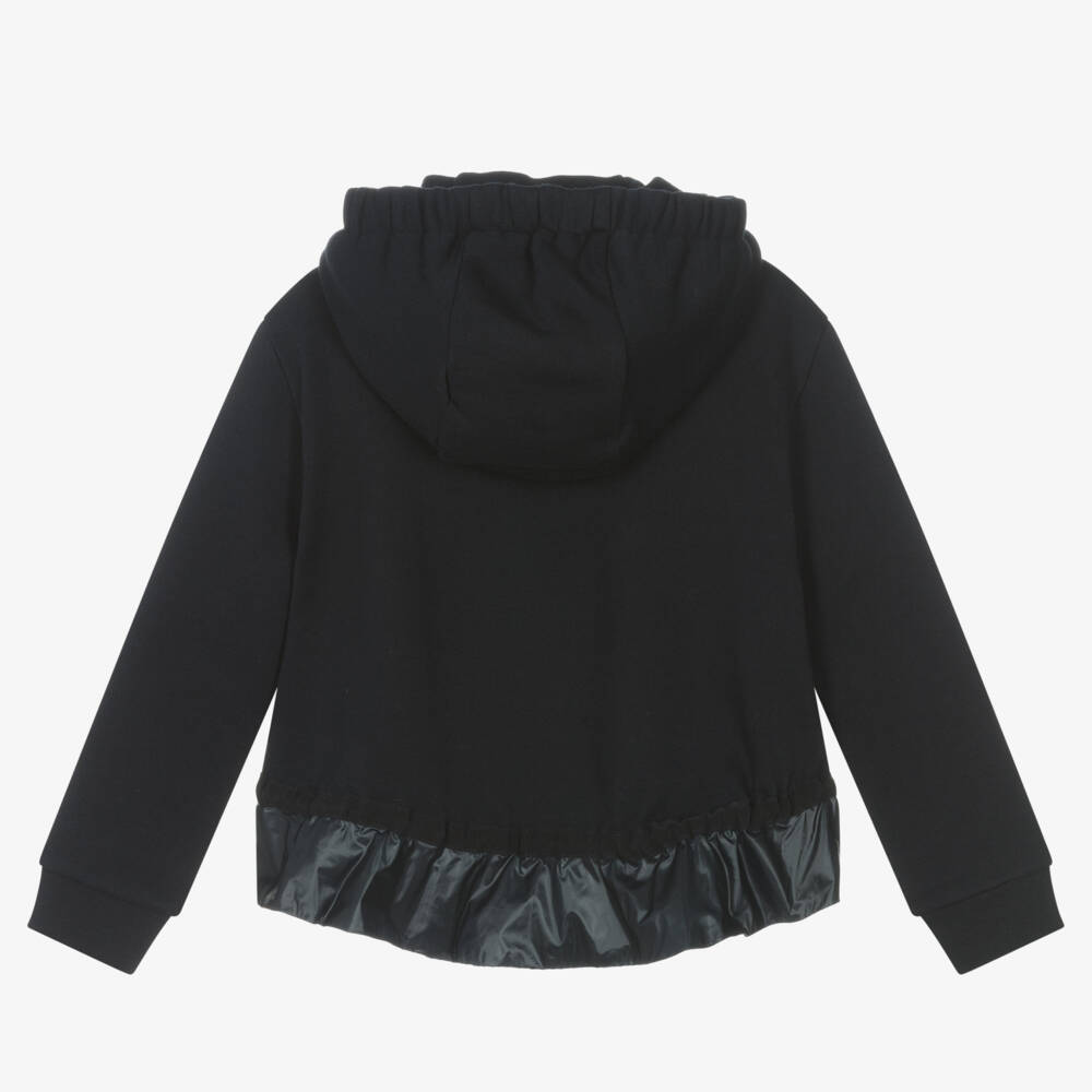 Moncler Enfant-Куртка с капюшоном из синего хлопка для девочек | Childrensalon Outlet