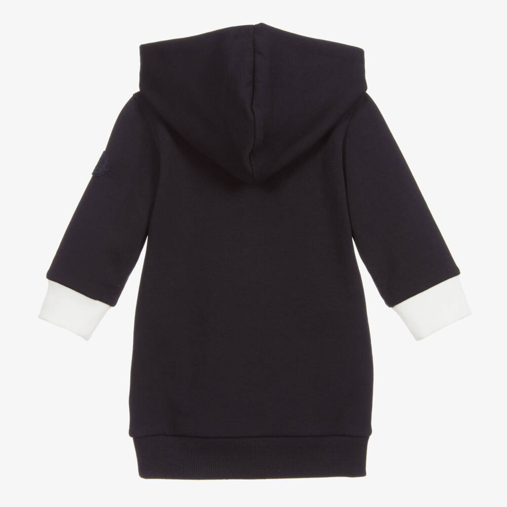 Moncler Enfant-فستان بحبوة بغطاء رأس للبنات بلون كحلي | Childrensalon Outlet