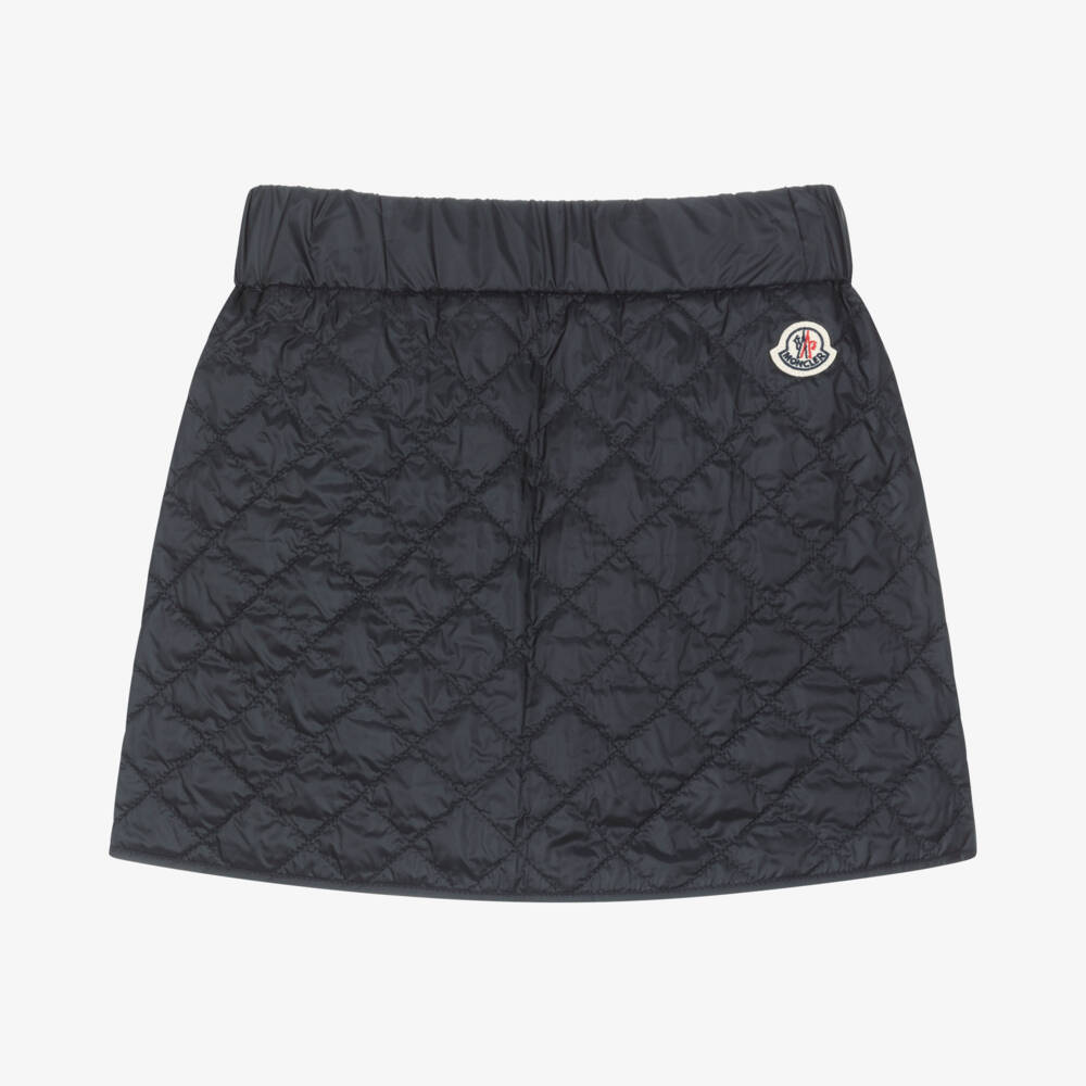 Moncler Enfant-Girls Navy Quilted A-Line Skirt | Childrensalon Outlet