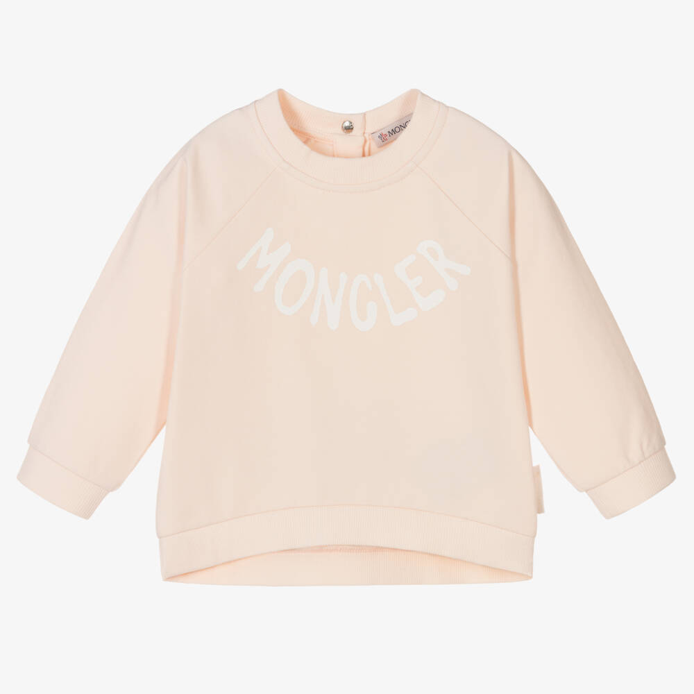 Moncler Enfant-بلوزة قطنية وردية فاتحة للبنات | Childrensalon Outlet
