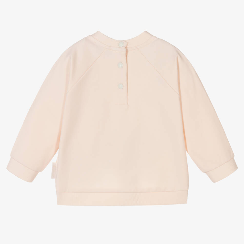 Moncler Enfant-بلوزة قطنية وردية فاتحة للبنات | Childrensalon Outlet