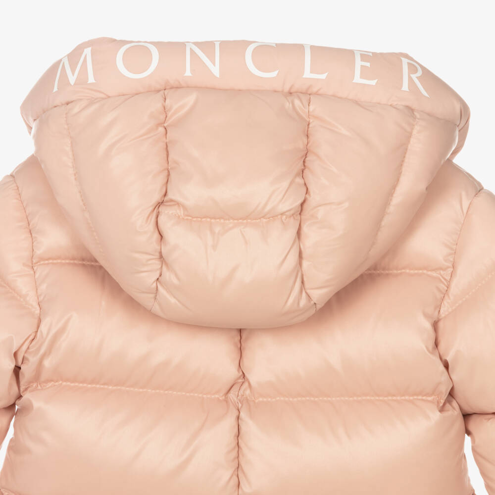 Moncler Enfant-Girls Pale Pink Down Snowsuit | Childrensalon Outlet
