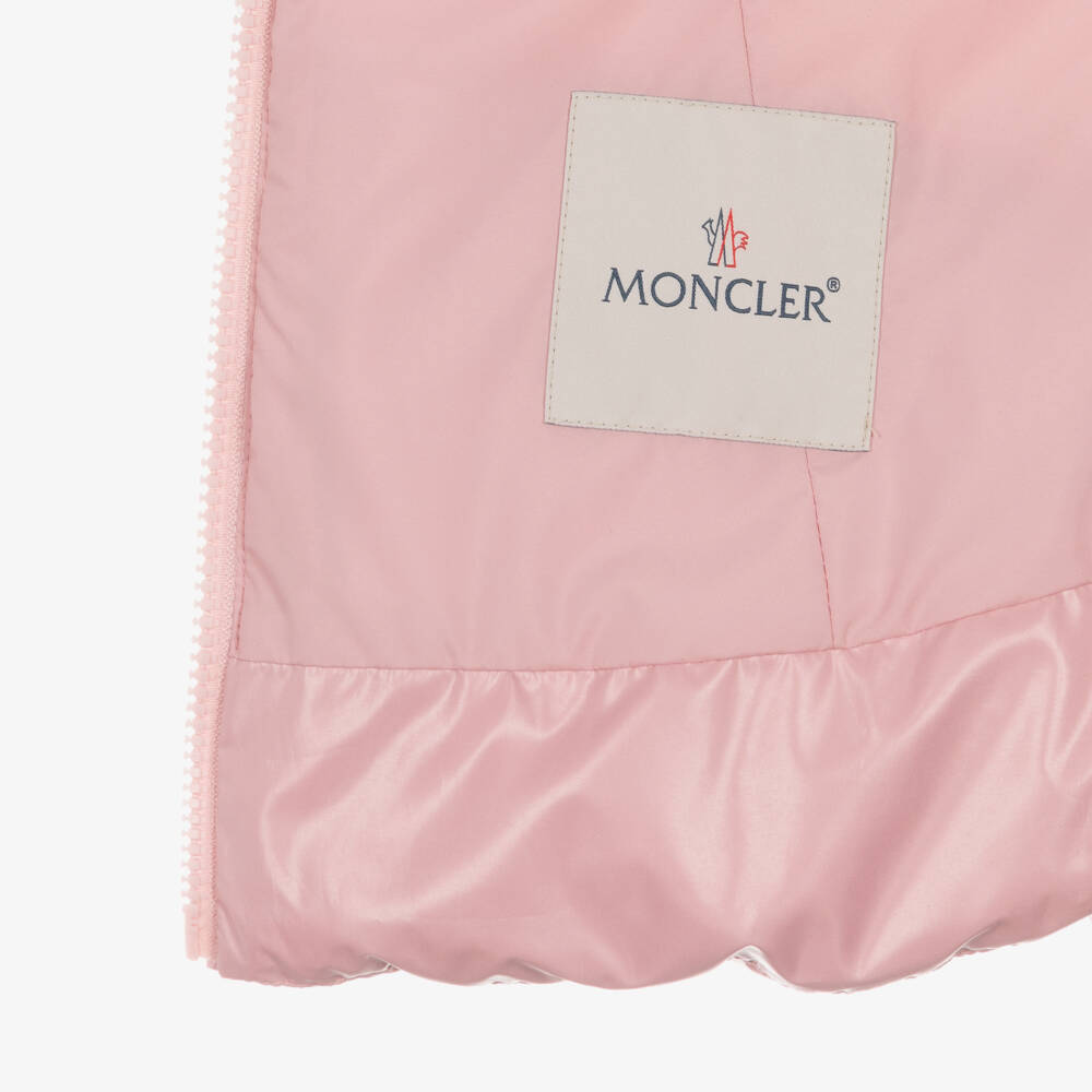 Moncler Enfant-Пуховик розовый для девочек | Childrensalon Outlet