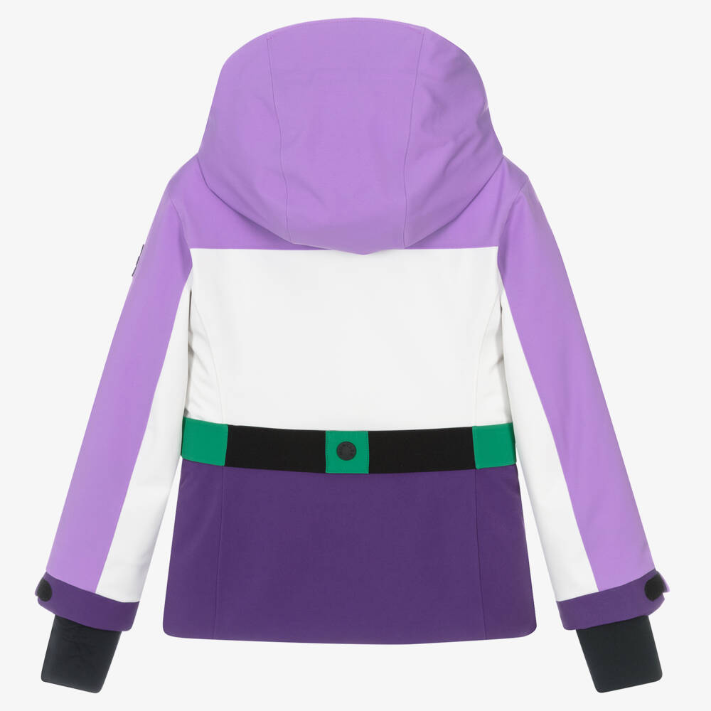 Moncler Enfant-Girls Purple Belted Ski Jacket | Childrensalon Outlet