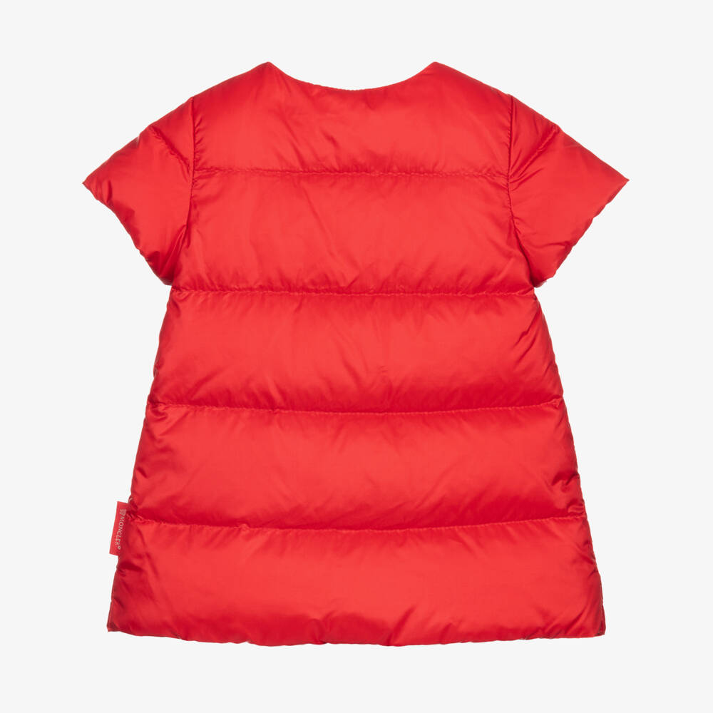 Moncler Enfant-Girls Scarlet Down-Filled Dress | Childrensalon Outlet