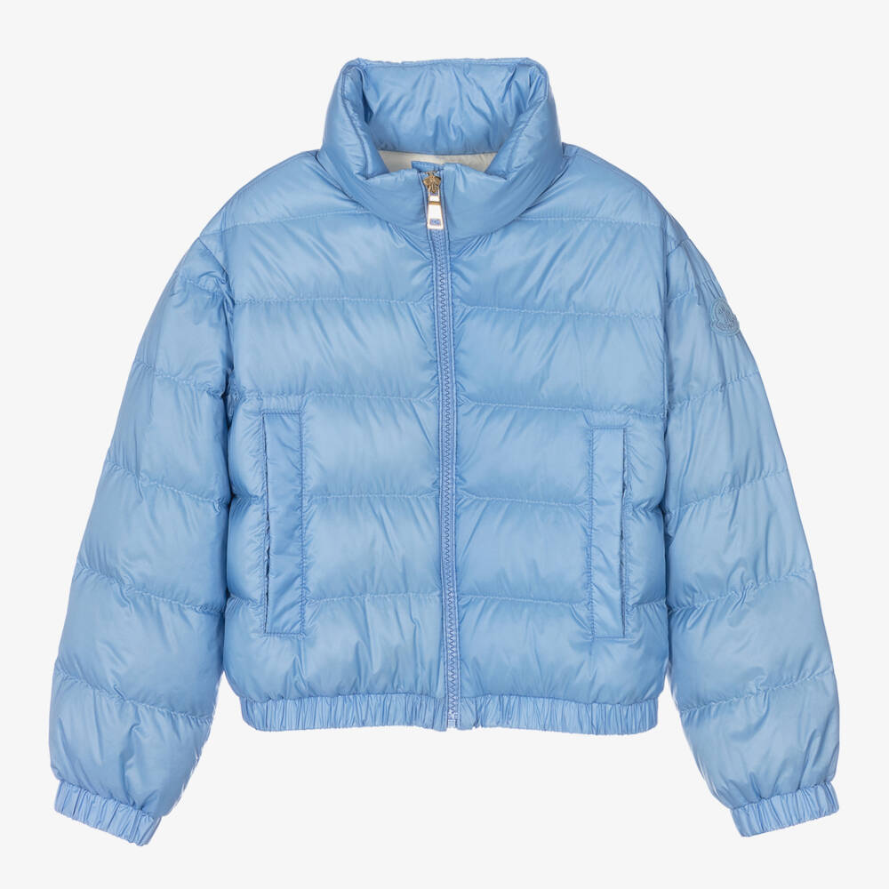 Moncler Enfant-Куртка стеганая небесно-голубая для девочек | Childrensalon Outlet