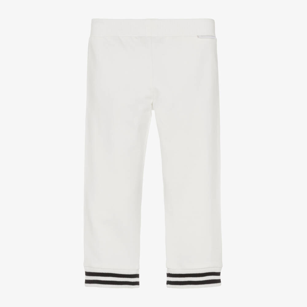 Moncler Enfant-بنطلون رياضي قطني ناعم عاجي للبنات | Childrensalon Outlet