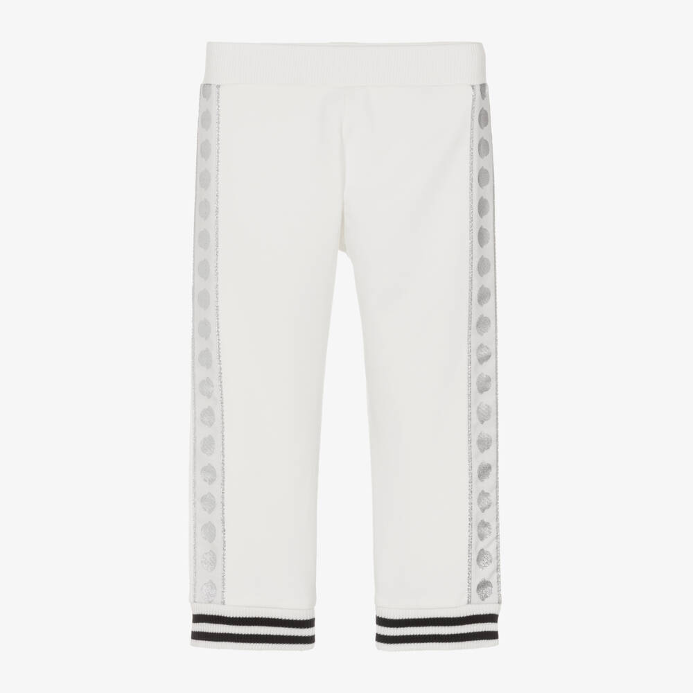 Moncler Enfant-بنطلون رياضي قطني ناعم عاجي للبنات | Childrensalon Outlet