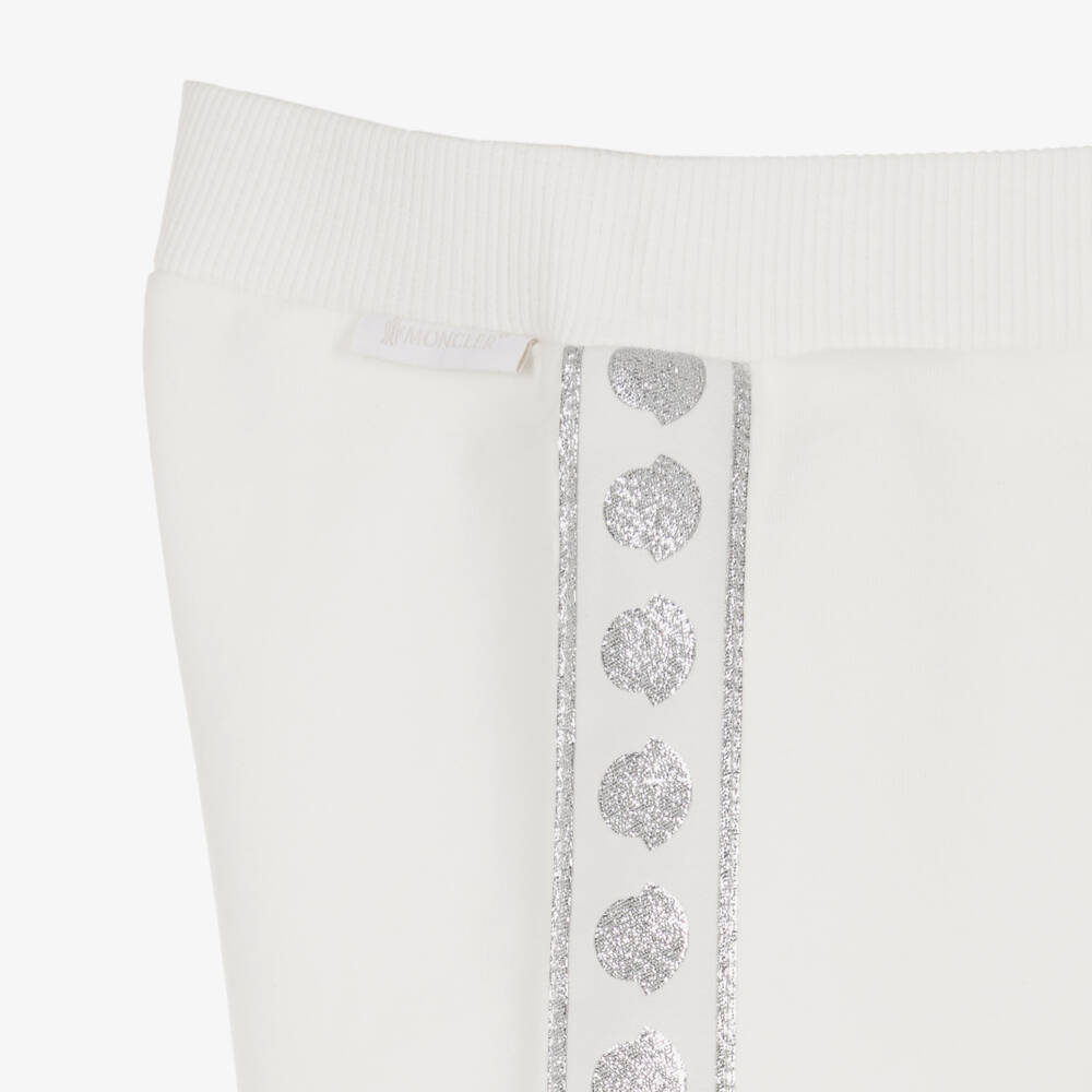 Moncler Enfant-بنطلون رياضي قطني ناعم عاجي للبنات | Childrensalon Outlet
