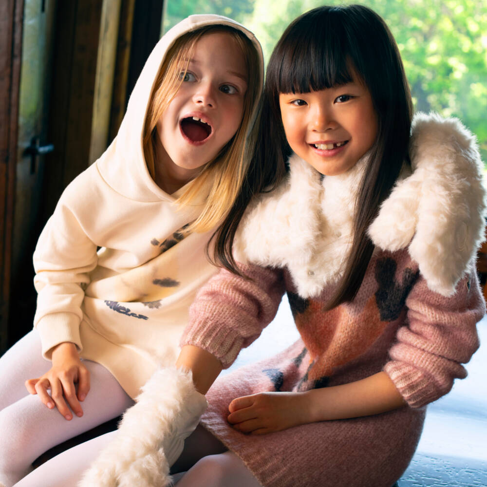Moncler Enfant-Girls Soft Ivory Faux Fur Snood | Childrensalon Outlet